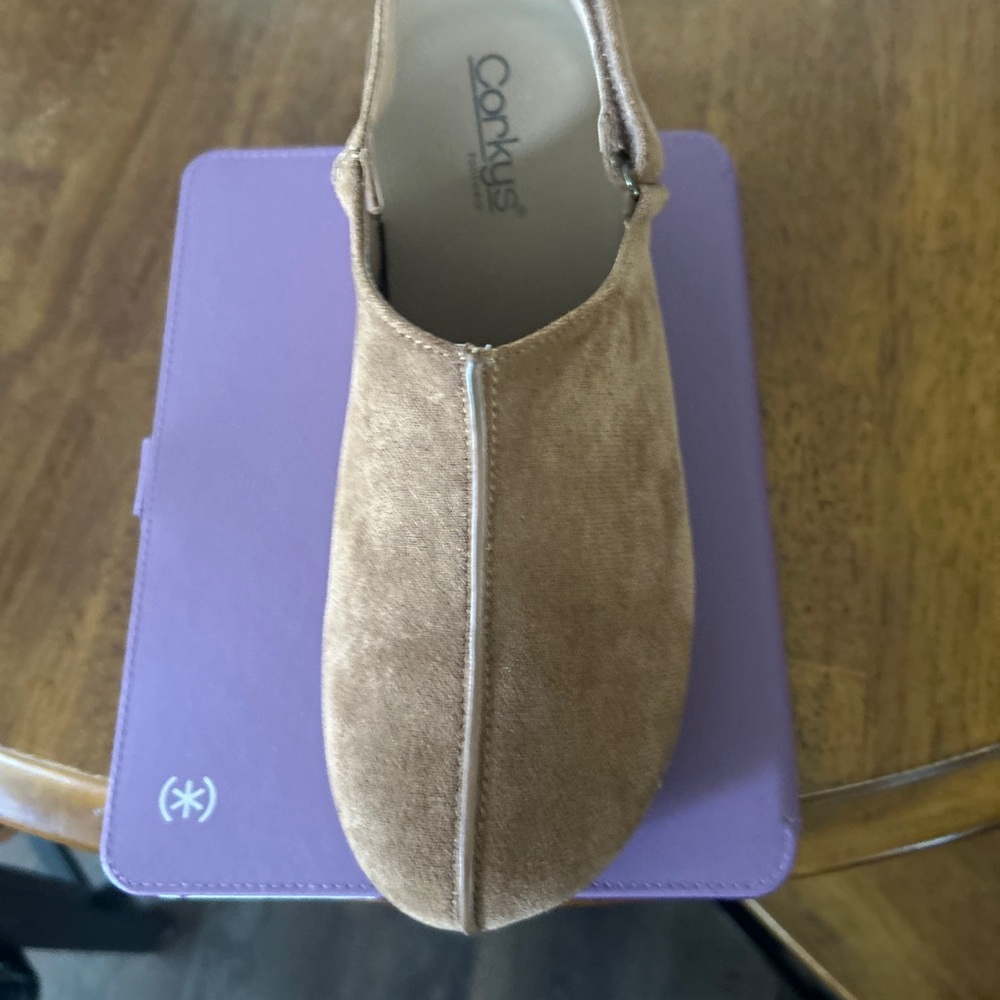 Corkys Tan Mules Comfortable Slip-On Shoes